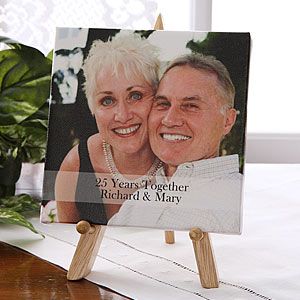 Personalized Wedding Anniversary Photo Canvas Art