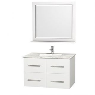 Centra 36 Single Bathroom Vanity Set by Wyndham Collection   White