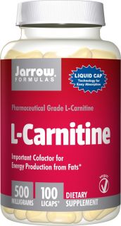 Jarrow Formulas   L Carnitine Liquid Caps 500 mg.   100 Vegetarian Capsules