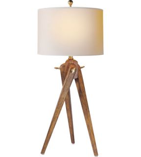 E.F. Chapman Tripod 1 Light Table Lamps in French Wax On Wood SL3700FW NP