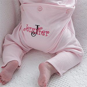 Personalized Baby Girl Rompers   Pink   All About Me