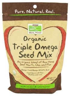 NOW Foods   Real Food Organic Triple Omega Seed Mix   12 oz.
