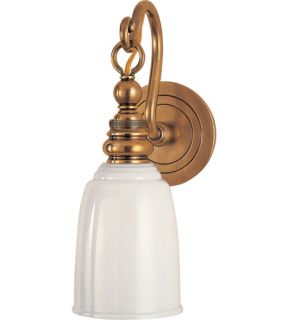 E.F. Chapman Boston 1 Light Bathroom Vanity Lights in Hand Rubbed Antique Brass SL2934HAB WG