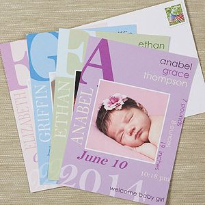 Personalized Photo Birth Announcements   All About Baby