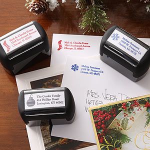 Personalized Holiday Self Inking Stamper   Home for the Holidays