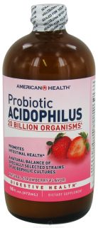 American Health   Probiotic Acidophilus Culture Natural Strawberry Flavor   16 oz.