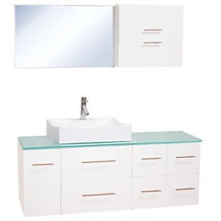 Christo 54 Modern Bathroom Vanity Set   White