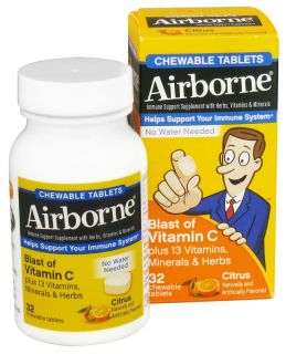 Airborne   Chewable Immune Support Citrus   32 Chewable Tablets