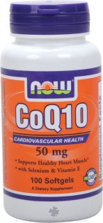 NOW Foods   CoEnzyme Q 10+ Vit E 50 mg.   100 Softgels