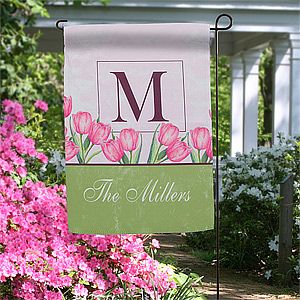 Spring Tulips Personalized Garden Flags