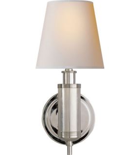 Thomas Obrien Longacre 1 Light Wall Sconces in Polished Nickel TOB2010PN NP