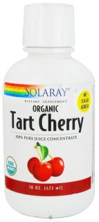 Solaray   Organic Tart Cherry 100% Pure Juice Concentrate   16 oz.