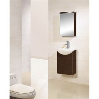 Bath Authority DreamLine 17 Wall Mounted Modern Bathroom Vanity   w/Counter and