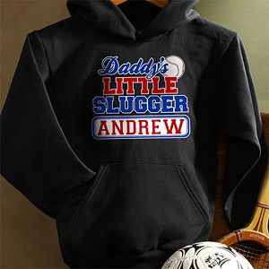 Personalized Kids Baseball Sweatshirts   Daddys Little Slugger