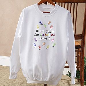 Hands Down Personalized Parent or Grandparent Sweatshirt