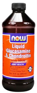 NOW Foods   Liquid Glucosamine & Chondroitin wth MSM Great Citrus Taste   16 oz.