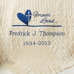 Personalized Memorial Afghan   Forever In Our Hearts