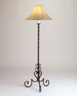 Spiral 1 Light Floor Lamps in Old Iron 8043