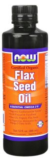 NOW Foods   Flax Seed Oil Organic Non GE   12 oz.