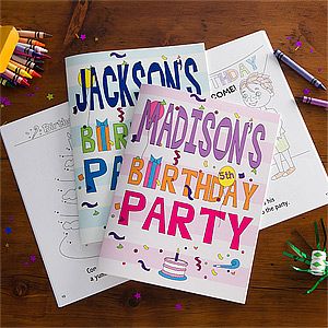Personalized Coloring Books   Birthday Party Fun