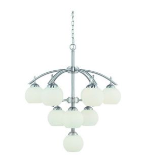 Cathedral 10 Light Chandeliers in Satin Nickel 2872 09