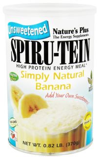 Natures Plus   Spiru Tein Unsweetened Simply Natural Banana   0.82 lb.