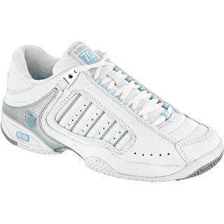 K Swiss Defier RS K Swiss Womens Tennis Shoes White/Blue Heaven/Silver