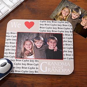 Our Loving Hearts Personalized Photo Mousepad