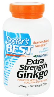 Doctors Best   Extra Strength Ginkgo 120 mg.   360 Vegetarian Capsules