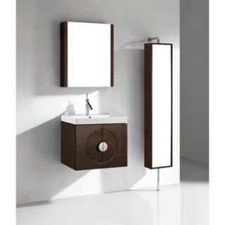 Madeli Palermo 24 Bathroom Vanity with Integrated Basin   Walnut