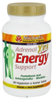 Michaels Naturopathic Programs   Adrenal Xtra Energy Support   90 Vegetarian Tablets