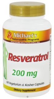 Michaels Naturopathic Programs   Resveratrol 200 mg.   60 Vegetarian Capsules