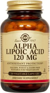 Solgar   Alpha Lipoic Acid 120 mg.   60 Vegetarian Capsules