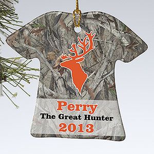 Personalized Christmas Ornaments   Deer Hunter T Shirt