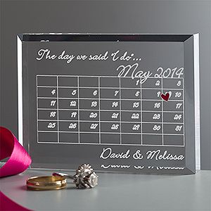 Wedding Calendar Personalized Wedding Keepsake
