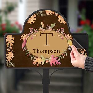 Personalized Fall Garden Stake Magnet   Autumn Leaves