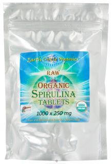 Earth Circle Organics   Spirulina Organic Tablets 250 mg.   1000 Tablets