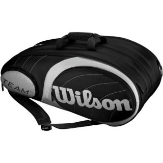 Wilson Team 12 Pack Bag Black/Silver Wilson Tennis Bags