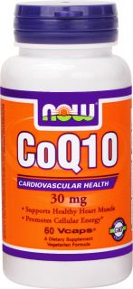 NOW Foods   CoQ10 Cardiovascular Health 30 mg.   60 Vegetarian Capsules
