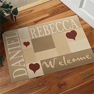 Personalized Doormats for Couples   Welcoming Hearts