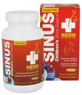 Redd Remedies   Childrens Sinus Support Cherry   60 Chewable Tablets