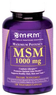 MRM   MSM 1000 mg   120 Vegetarian Capsules