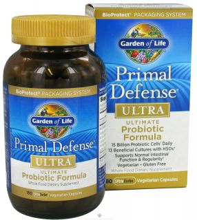Garden of Life   Primal Defense Ultra Ultimate Probiotic Formula   180 Vegetarian Capsules