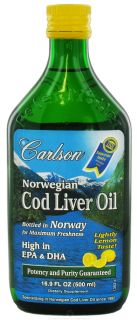 Carlson Labs   Norwegian Cod Liver Oil Liquid Lemon Flavor   16.8 oz.