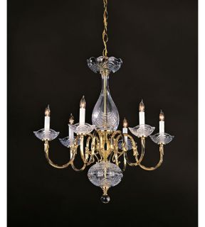 Historical Brass 6 Light Chandeliers in Polished Brass 466 PB