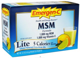 Alacer   Emergen C MSM Formula Lite Lemon Lime 1000 mg.   30 Packet(s)
