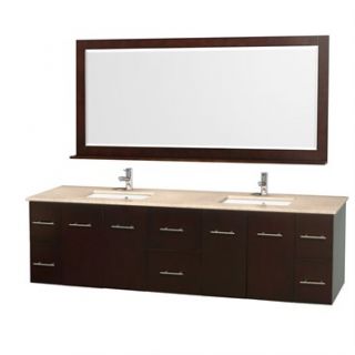 Centra 80 Double Bathroom Vanity Set by Wyndham Collection   Espresso