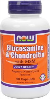 NOW Foods   Glucosamine 500/Chondroitin 400 Plus MSM   90 Capsules