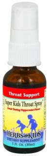 Herbs for Kids   Super Kids Throat Spray Peppermint   1 oz.