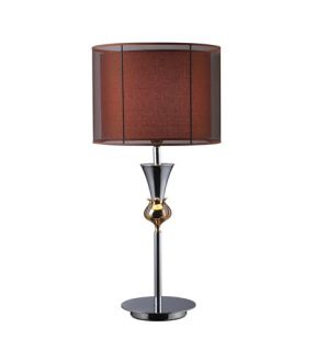 Dunbar 1 Light Table Lamps in Chrome And Gold Plate D1467